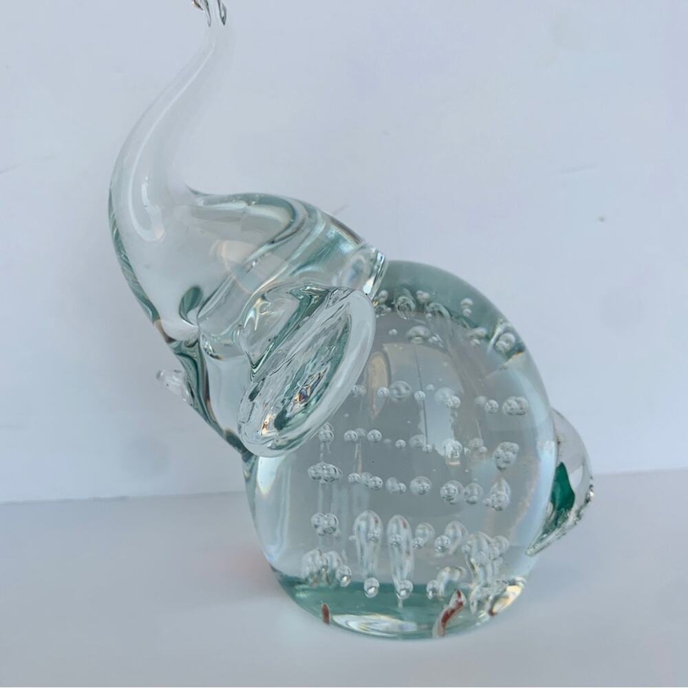 Vintage Art Glass Elephant
